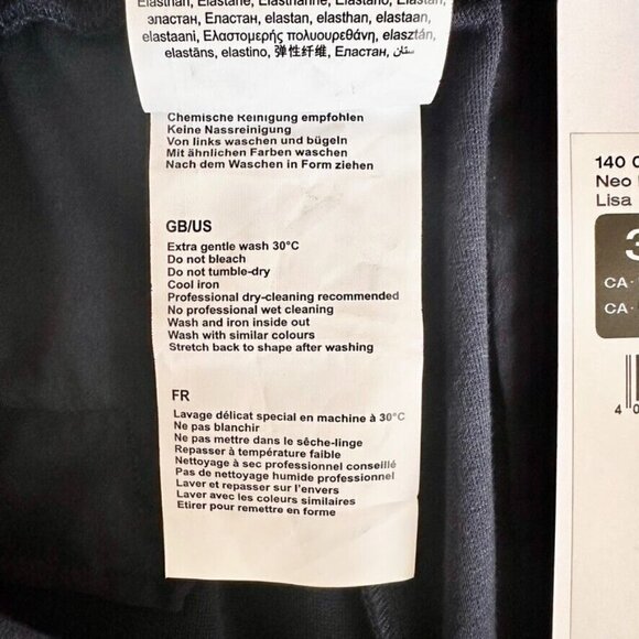 Olsen Womens Lisa Straight Leg Pants Size S Neo Bohemian Navy Blue Comfort NWT - Picture 12 of 13